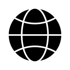 Fototapeta premium globe icon color editable on white background