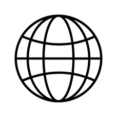 globe icon color editable on white background