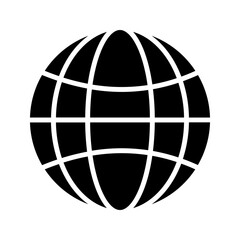 globe icon color editable on white background