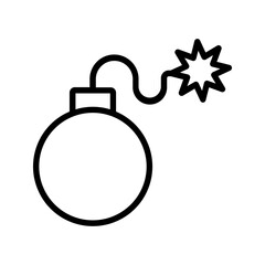 Bomb icon color editable on white background
