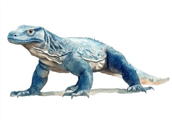 Fototapeta premium Komodo Dragon Portrait: A Close-Up View of This Powerful Reptile 