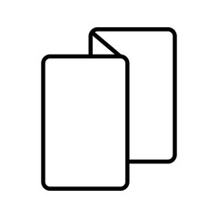 Brochure icon color editable on white background