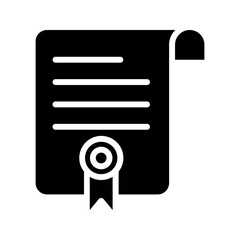 Diploma icon color editable on white background