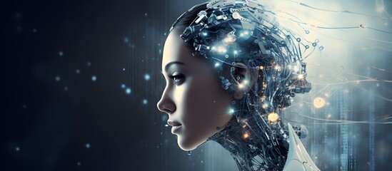 female robot with artificial intelligence circuits