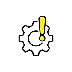 Obraz premium Gear logo vector icon