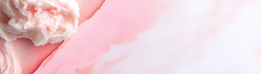 Fototapeta premium This watercolor texture features soft pink hues blending into a clean white section, creating a delicate and artistic space perfect for elegant text presentations and designs