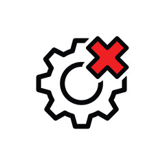 Obraz premium Gear logo vector icon