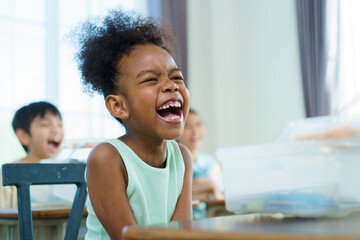 Group of diverse children enjoy learning about the STEM.