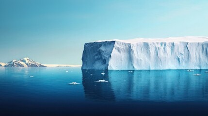 Massive Iceberg in Antarctic Ocean
