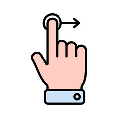 Hand Gesture Swipe Right Icon