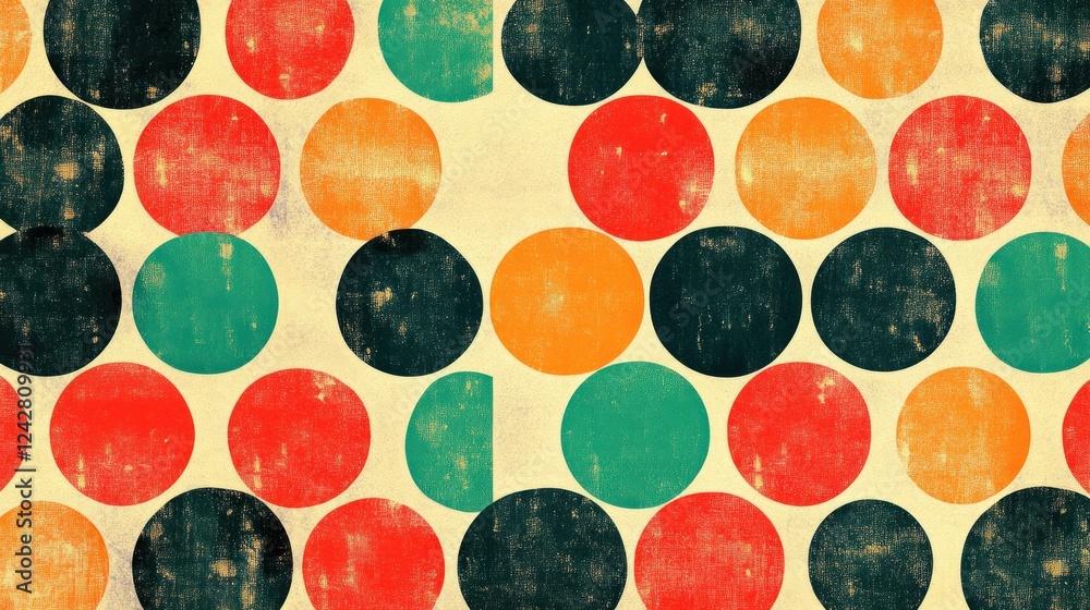 Poster Abstract Colorful Circles Pattern Design