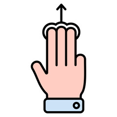 Hand Gesture Swipe Up Icon
