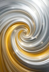 Abstract swirling gold and silver design