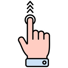 Hand Gesture Swipe Up Icon