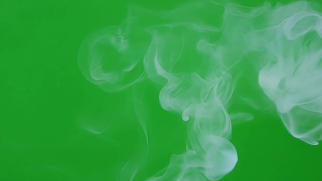 Delicate foglike shapes meander their forms shifting gently in the air. Green screen chromakey