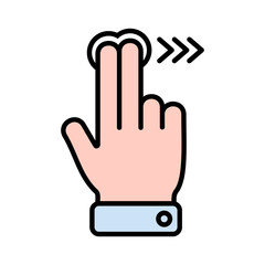 Hand Gesture Swipe Right Icon