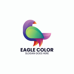Eagle Color Gradient Colorful Logo