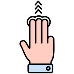 Hand Gesture Swipe Up Icon