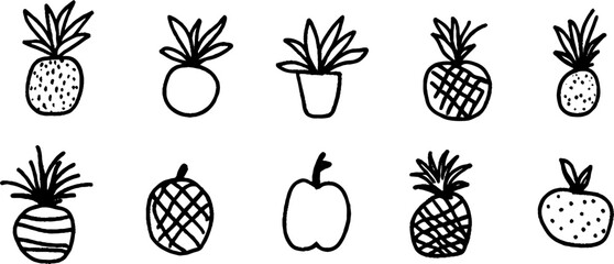 Hand-Drawn Fruit Illustrations Collection