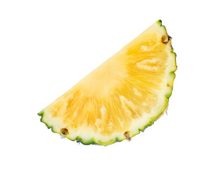 slice of pineapple on white background