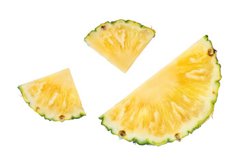 pineapple slices isolated on white