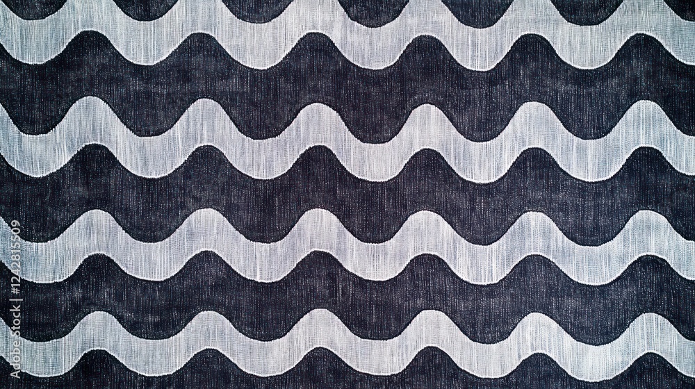 Poster Abstract Wave Pattern Textile Design