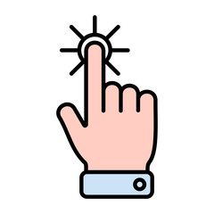 Hand Gesture Touch Icon