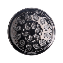 Vintage metal buttons, isolated on a white background.