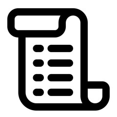 receipt icon for illustration