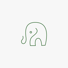 Elephant illustration on plain background, unique design for fashion, decoration, and ethnic branding.
