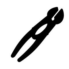 Tongs silhouette vector icon sign symbol illustration design.