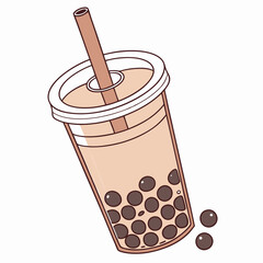 illustration of bubble tea