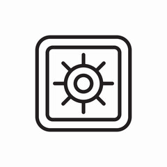 rudder from a ship icon vector sign