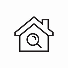 Home search finder icon vector sign