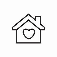 Love home family icon vector sign