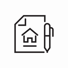 building document House document contract icon vector sign
