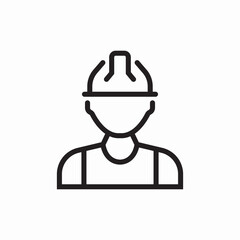 Construction worker helmet icon vector sign