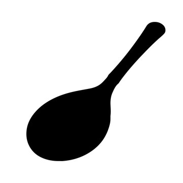 Wooden spoon silhouette vector icon sign symbol illustration design.