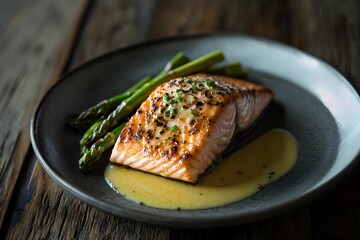 jedzenie, kuchnia, kulinaria, smak, restauracja, szef kuchni, fine dining, zdrowa żywność, gotowanie, plating, elegancja, drewniany stół, estetyka, fotografia kulinarna, danie główne, warzywa, dieta, 