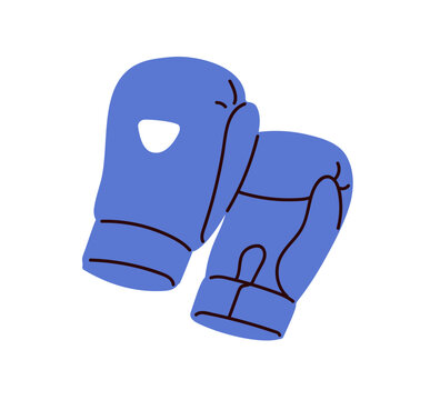 blue boxing gloves, simple style clip art preview
