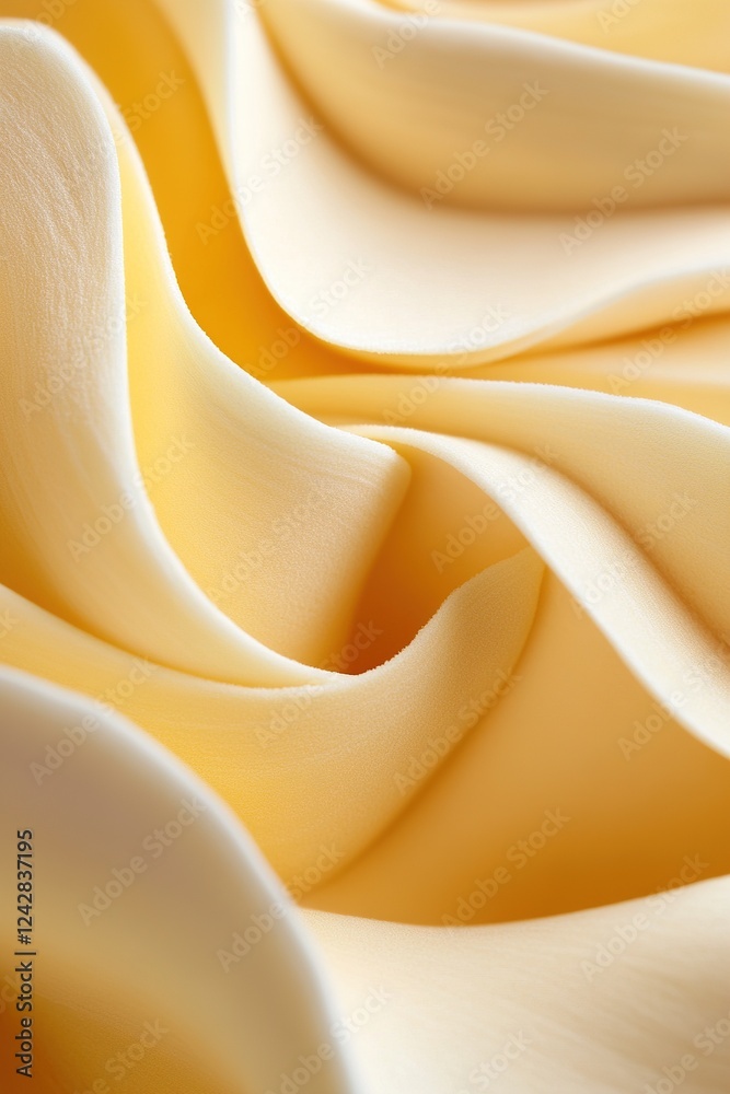 Poster subtle undulating wave patterns in warm yellow tones create visual depth while maintaining a smooth 