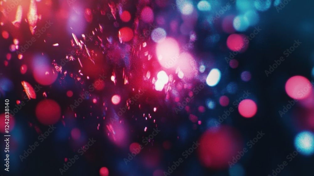 Poster abstract pink blue light bokeh background image