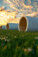 Fototapeta premium 3D-printed shelters for disaster-affected regions