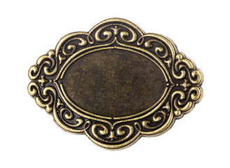 Retro oval copper nameplate