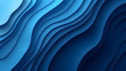 Obraz premium Dark blue rhythmic abstract blue waves