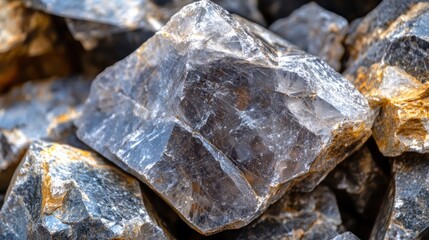 Smoky Quartz Crystals Cluster Rough Stones