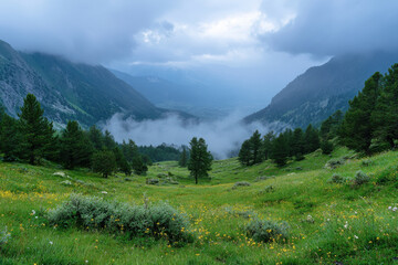 Dramatic Sky as Lightning Strikes Over the Horizont