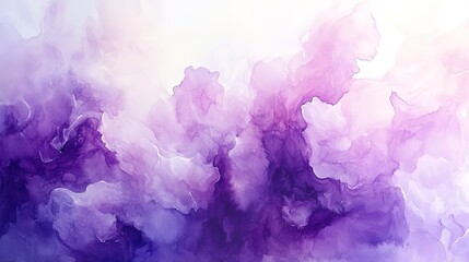 Fototapeta premium An ethereal watercolor abstract with soft lavenders and glowing whites