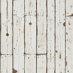 Fototapeta premium Weathered White Wooden Plank Background with Distressed Texture