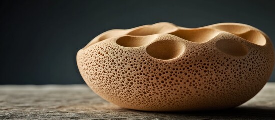 Textured bowl, wooden surface, dark background, home decor